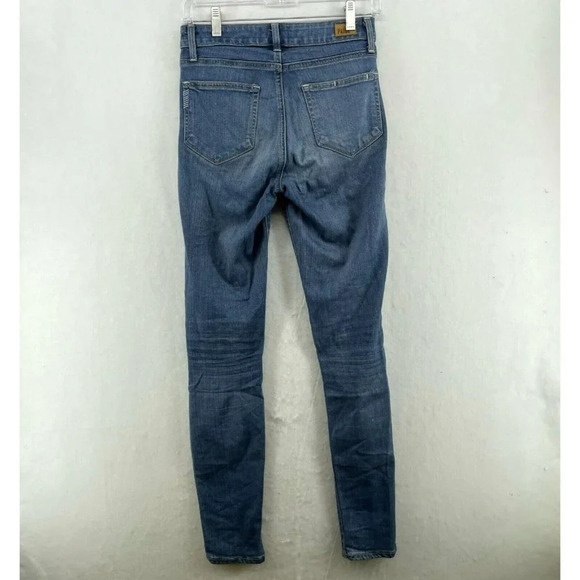 Paige Ankle Skinny Jeans Women's Sz 25 Blue Mid-Rise Medium Wash Stretch Denim - Picture 2 of 12